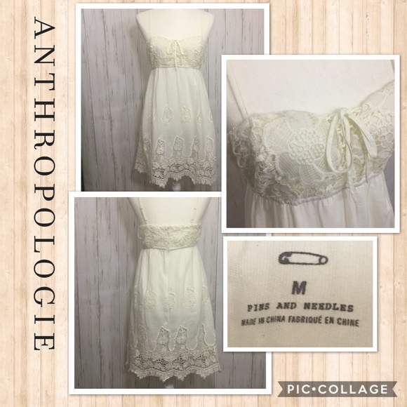 Anthropologie Dresses & Skirts - Anthropologie Pins & Needles Ivory Crochet Dress